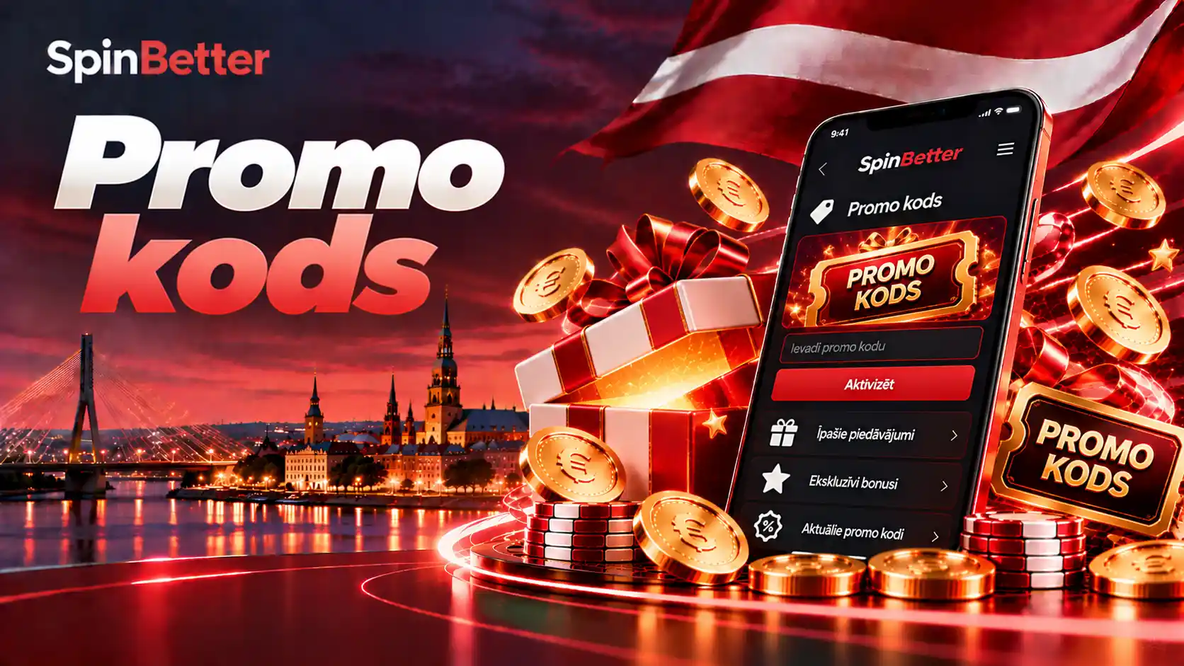 SpinBetter promo code SPINNOW: koda ievades lauks